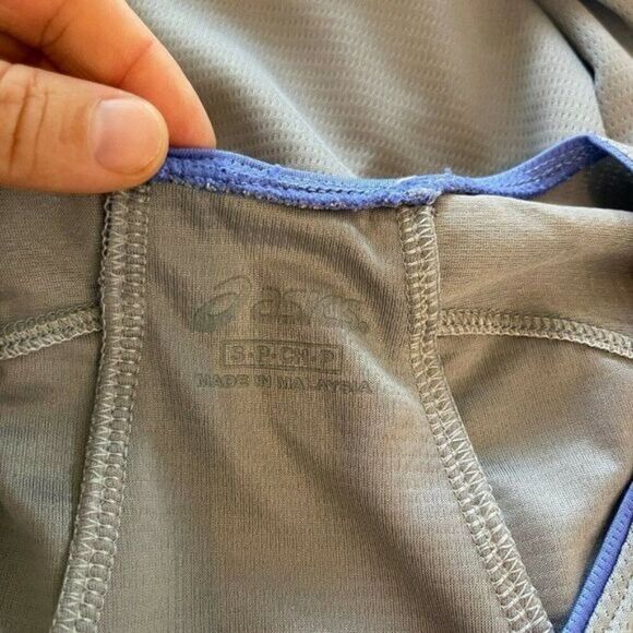 Asics Active Athletic Short Sleeve Top T Tee Shirt Gray S Small - Picture 4 of 5